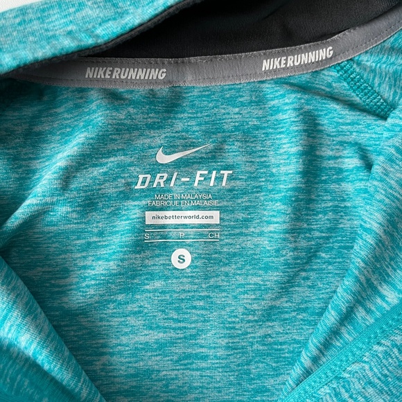 Nike Running 1/4 Zip Dri-Fit Long Sleeve Mock Neck Baselayer  Blue Small - Picture 5 of 7